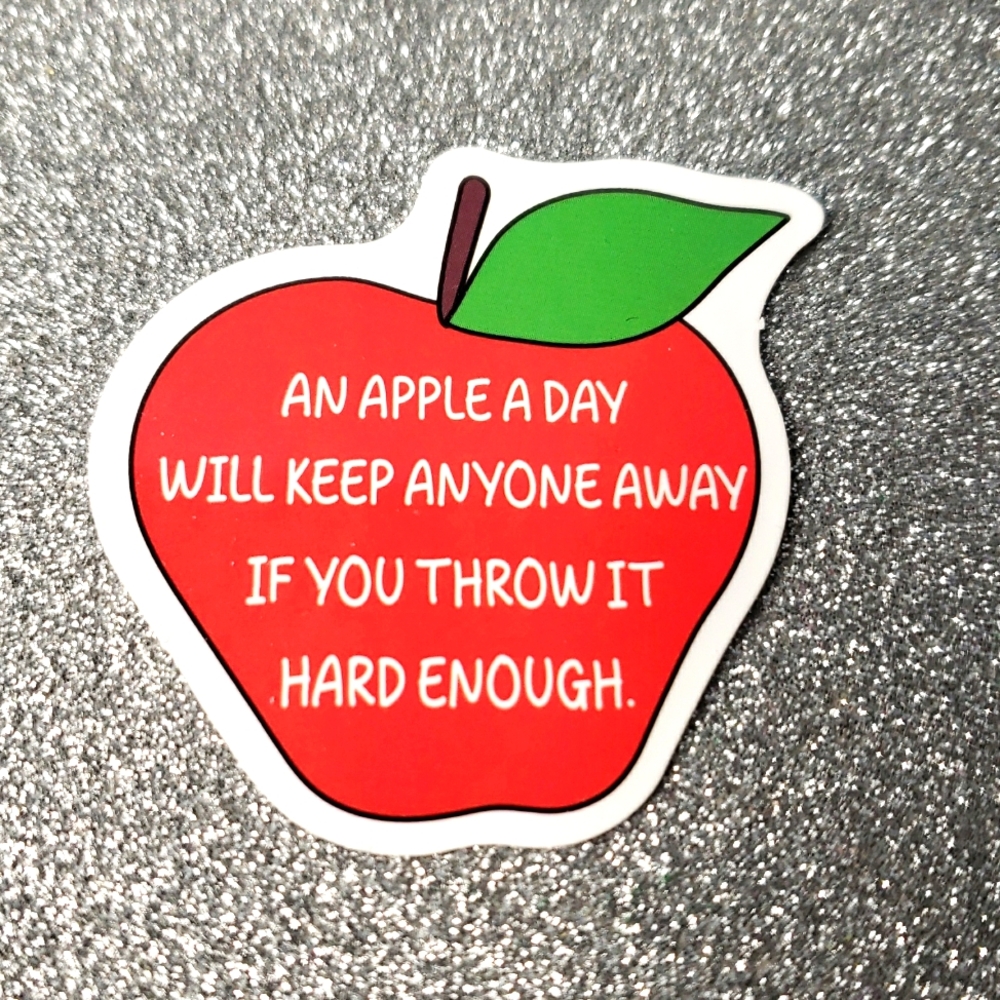 10/$10 SARCASM WATERPOOF Sticker Apple